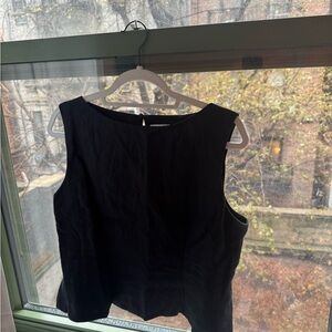 Linen Reformation Black Sleeveless Top
